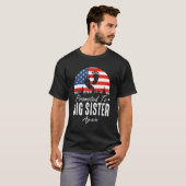 Promoted To Big Sister Again 2024 US Flag Father's T-Shirt (Vorne ganz)