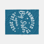 Promoted To Big Sister Again 2025 Pregnancy Announ Fleecedecke (Vorderseite (Horizontal))