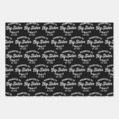 Promoted To Big Sister Finally 2026 Pregnancy Baby Geschenkpapier Set (Vorderseite)