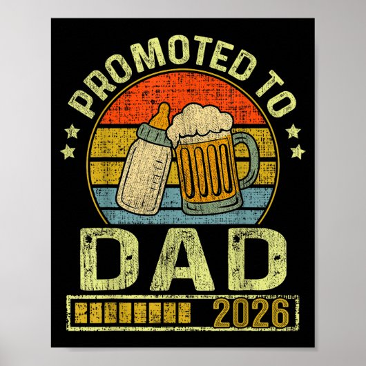 Promoted To Dad 2026 Expecting Baby Funny Soon To Poster (Vorne)