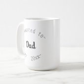 Promoted to Dad Kaffeetasse (Vorderseite Links)
