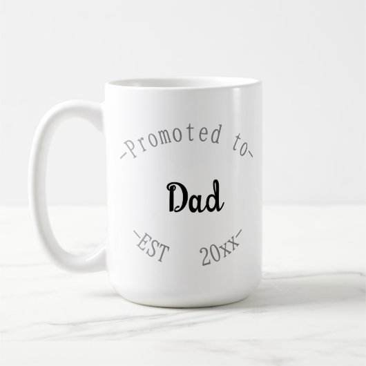 Promoted to Dad Kaffeetasse (Links)