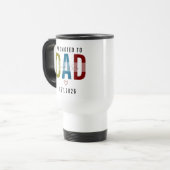 Promoted to Dad | Personalized First Father’s Day Reisebecher (Vorderseite Links)