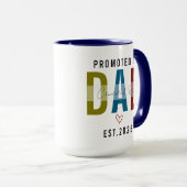 Promoted to Dad | Personalized First Father’s Day Tasse (VorderseiteRechts)