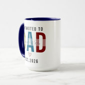 Promoted to Dad | Personalized First Father’s Day Tasse (Vorderseite Links)