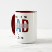 Promoted to Dad Personalized Photo | First Father Tasse (Vorderseite Links)