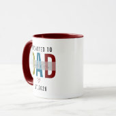 Promoted to Dad Personalized Photo | First Father Tasse (Vorderseite Links)