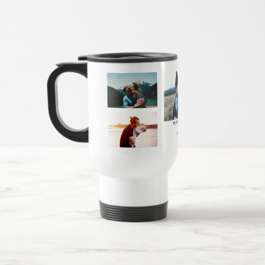 Promoted to Dad Photo Collage Gift – Personalized  Reisebecher (Links)