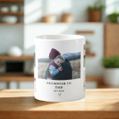 Promoted to Dad Photo Collage – Personalized  Kaffeetasse