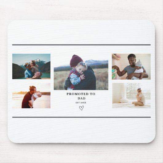 Promoted to Dad Photo Collage – Personalized Mousepad (Vorne)