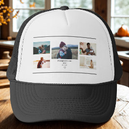 Promoted to Dad Photo Collage – Personalized Truckerkappe