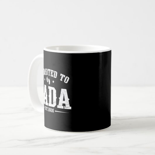 Promoted To Dada Est. 2026 Father 2026 Dad Est. 20 Kaffeetasse (Vorderseite Links)