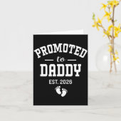 Promoted To Daddy 2026 First Time Dad Men Karte (Gelbe Blume)
