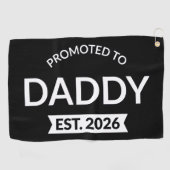 Promoted To Daddy Est. 2026 II Golfhandtuch (Horizontal)