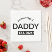 Promoted To Daddy Est. 2026 II Serviette (Beispiel)