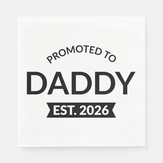 Promoted To Daddy Est. 2026 II Serviette (Vorderseite)