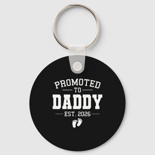 Promoted To Daddy Est 2026 Soon To Be Dad New Fath Schlüsselanhänger (Vorderseite)