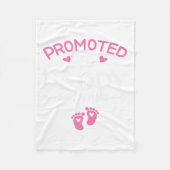 Promoted To Daddy It's A Girl Est 2026 New Dad Fir Fleecedecke (Vorderseite)