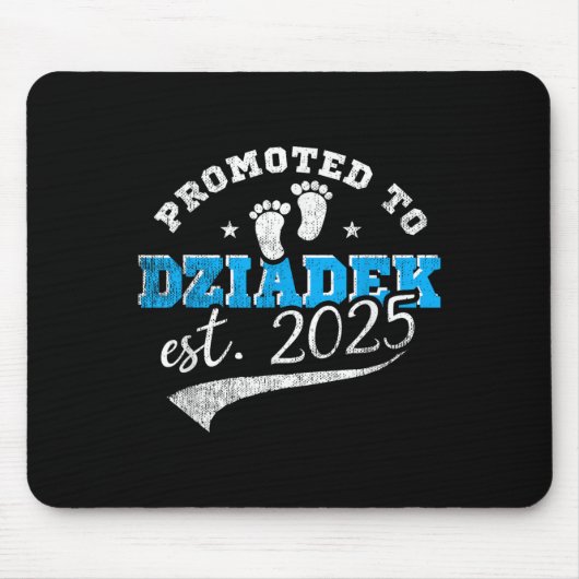 Promoted To Dziadek Est 2025 Proud New Grandpa Vin Mousepad (Vorne)