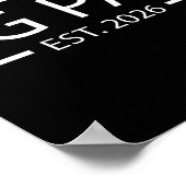 Promoted To G Pa Est 2026 Baby Announcement Cket Poster (Ecke)