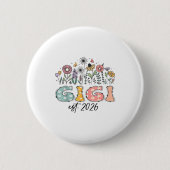 Promoted To Gigi Est. 2026 Wildflower Family Match Button (Vorderseite)
