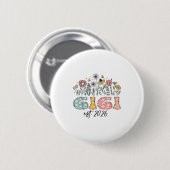 Promoted To Gigi Est. 2026 Wildflower Family Match Button (Vorne & Hinten)