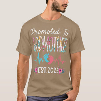 Promoted to Godmother 2023 Mothers Day Christmas F T-Shirt
