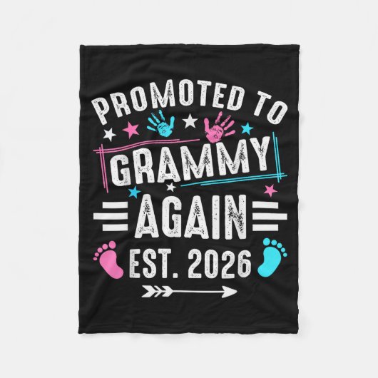 Promoted To Grammy Again Est 2026  Fleecedecke (Vorderseite)