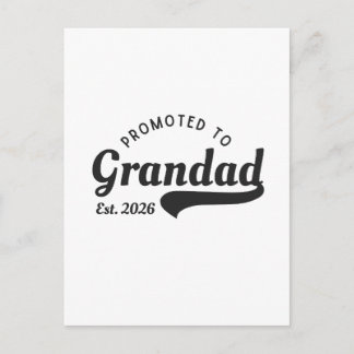 Promoted to Grandad 2026 Postkarte