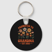 Promoted To Grandma 2026 Grandma 2026 Floral Retro Schlüsselanhänger (Vorderseite)