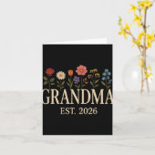 Promoted To Grandma 2026 Pregnancy Flower New Gran Karte (Gelbe Blume)