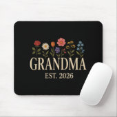 Promoted To Grandma 2026 Pregnancy Flower New Gran Mousepad (Mit Mouse)