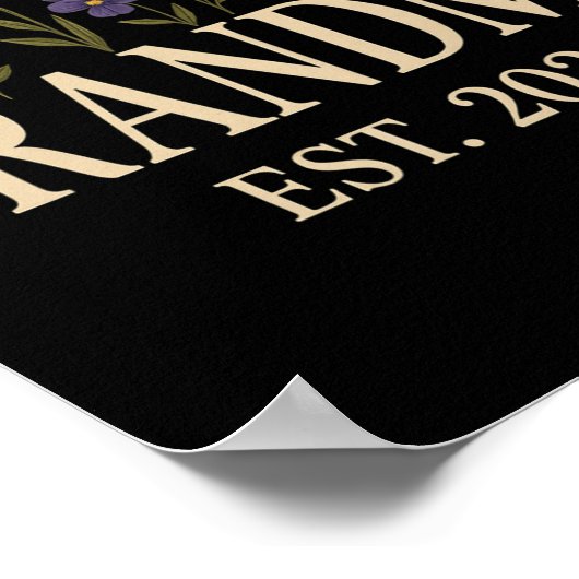 Promoted To Grandma 2026 Pregnancy Flower New Gran Poster (Ecke)