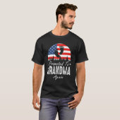 Promoted To Grandma Again 2024 US Flag Father's Da T-Shirt (Vorne ganz)