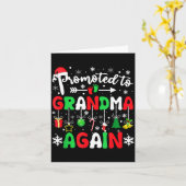 Promoted To Grandma Again Christmas Pregnancy Anno Karte (Gelbe Blume)