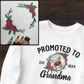 Promoted To Grandma Black & White Newborn Photo Sweatshirt