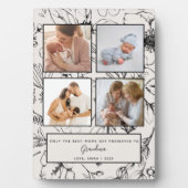 Promoted to Grandma Blush Botanical Fotoplatte (Vorderseite)