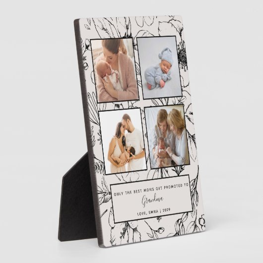 Promoted to Grandma Blush Botanical Fotoplatte (Seite)