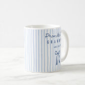 Promoted to Grandma Coquette Striped Name Mug Gift Kaffeetasse (VorderseiteRechts)