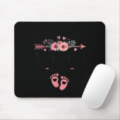 Promoted To Grandma Est 2026 Floral Mousepad (Mit Mouse)