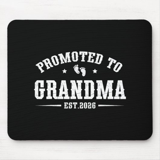 Promoted To Grandma Est. 2026 Grandparents Baby An Mousepad (Vorne)