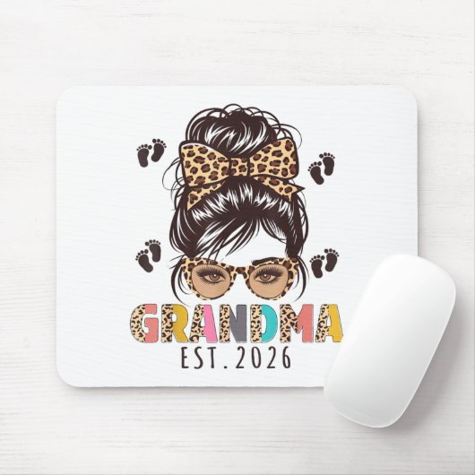 Promoted To Grandma Est 2026 New Grandmom To Be Me Mousepad (Mit Mouse)