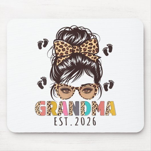 Promoted To Grandma Est 2026 New Grandmom To Be Me Mousepad (Vorne)