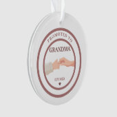 Promoted to Grandma Est. 20XX Ornament (Vorderseite)