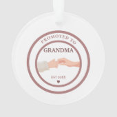 Promoted to Grandma Est. 20XX Ornament (Rückseite)