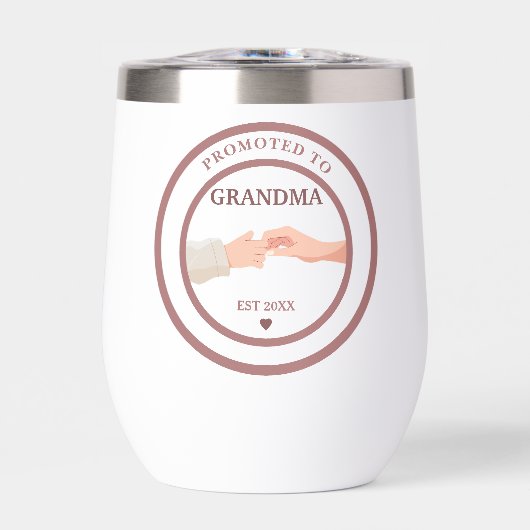 Promoted to Grandma Est. 20XX Tumbler (Vorderseite)