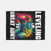 Promoted To Grandma Gender Reveal Leveling Up To G Fleecedecke (Vorderseite (Horizontal))