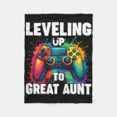 Promoted To Grandma Gender Reveal Leveling Up To G Fleecedecke (Vorderseite)
