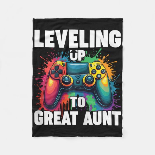 Promoted To Grandma Gender Reveal Leveling Up To G Fleecedecke (Vorderseite)