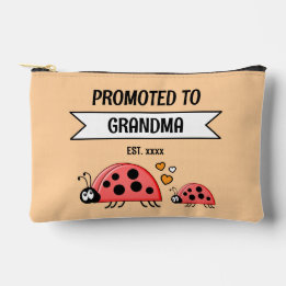 Promoted to Grandma ladybugs est year orange Zubehörtasche